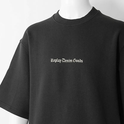 【2026SS SUMMER SALE】REPLAY メンズ スウェットTシャツ SHORT SLEEVED CREW NECK SWEATSHIRT M3316 23802 ブラック 098