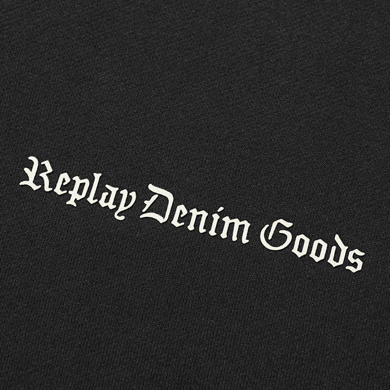 【2026SS SUMMER SALE】REPLAY メンズ スウェットTシャツ SHORT SLEEVED CREW NECK SWEATSHIRT M3316 23802 ブラック 098