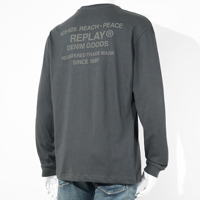 REPLAY メンズ 長袖Tシャツ M3357 22662 ダークグレー 293