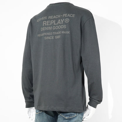 REPLAY メンズ 長袖Tシャツ M3357 22662 ダークグレー 293