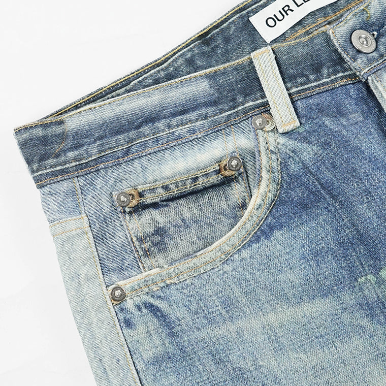 OUR LEGACY メンズ ジーンズ THIRD CUT M4205TDD ウォッシュブルー DIGITAL DENIM PRINT