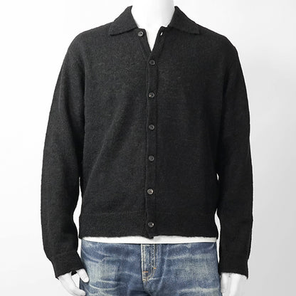 OUR LEGACY メンズ カーディガン EVENING POLO M4213ECFSE ブラック BLACK FUZZY ALPACA