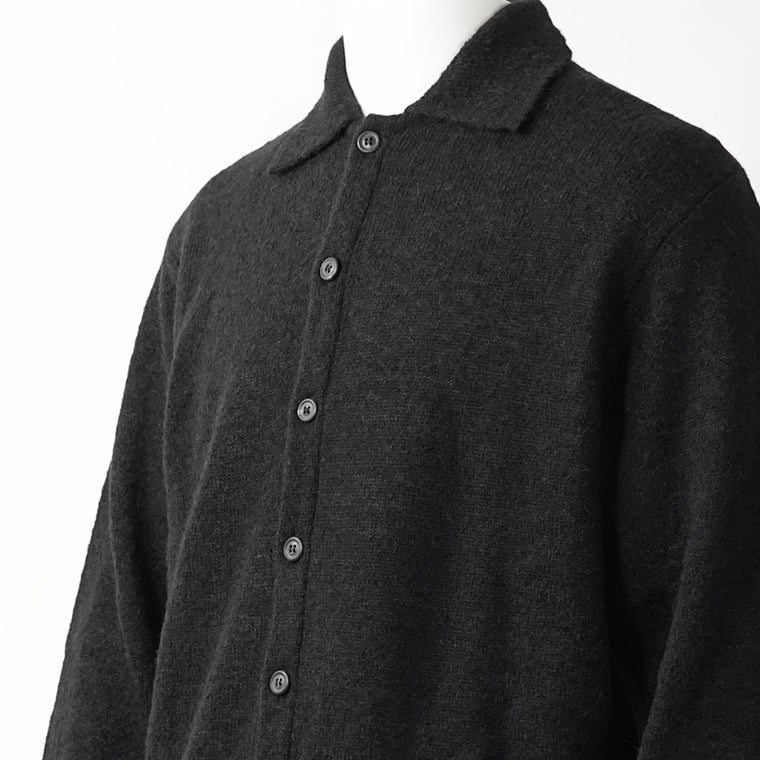 OUR LEGACY メンズ カーディガン EVENING POLO M4213ECFSE ブラック BLACK FUZZY ALPACA