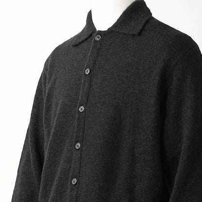 OUR LEGACY メンズ カーディガン EVENING POLO M4213ECFSE ブラック BLACK FUZZY ALPACA