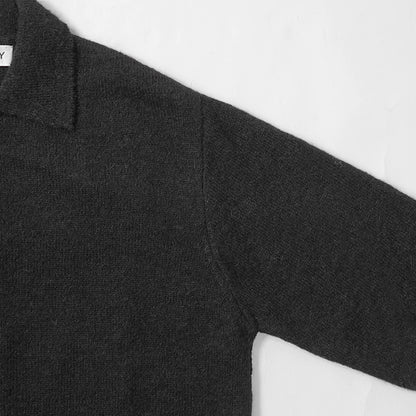 OUR LEGACY メンズ カーディガン EVENING POLO M4213ECFSE ブラック BLACK FUZZY ALPACA