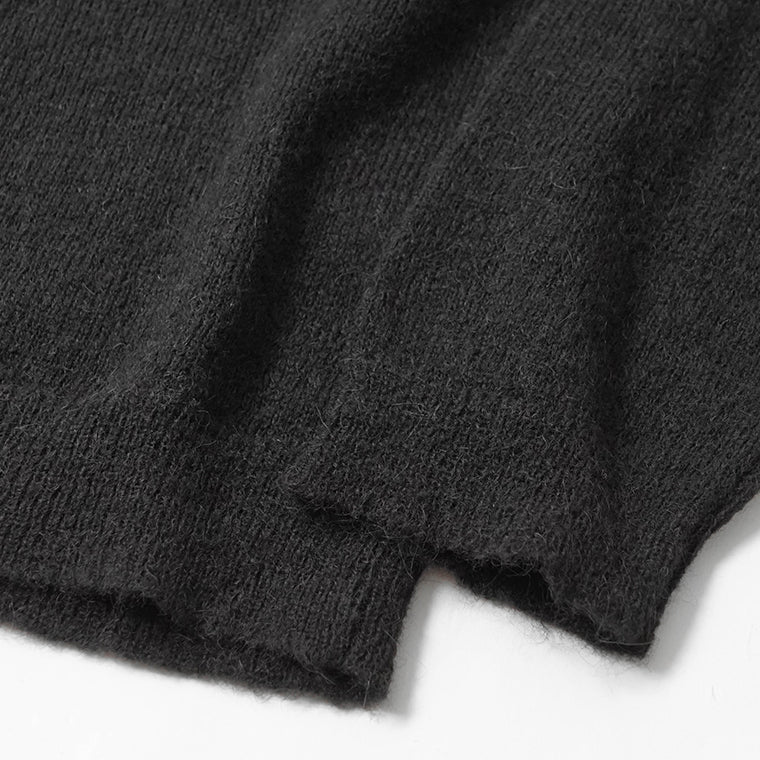 OUR LEGACY メンズ カーディガン EVENING POLO M4213ECFSE ブラック BLACK FUZZY ALPACA