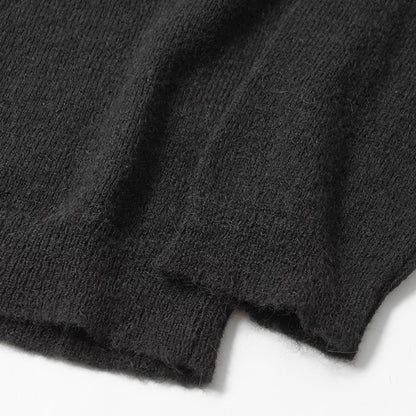 OUR LEGACY メンズ カーディガン EVENING POLO M4213ECFSE ブラック BLACK FUZZY ALPACA