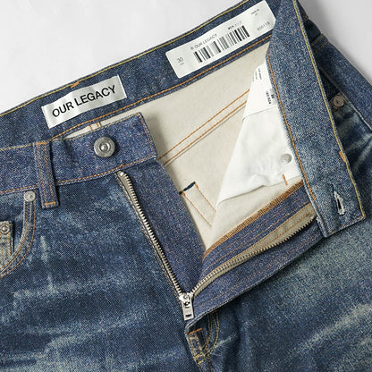 OUR LEGACY メンズ ジーンズ THIRD CUT M4265TAZ ウォッシュブルー AZURE PRINT
