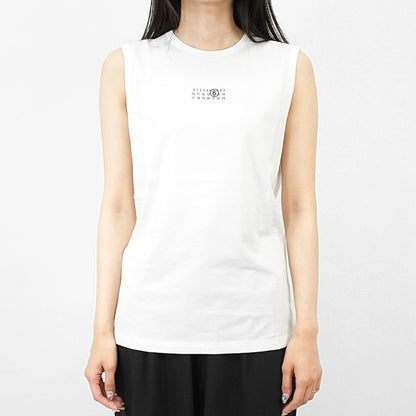 【SUMMER FINAL SALE】 MM6 Maison Margiela KIDS キッズ タンクトップ MM6T82U M60575 MM009 ホワイト M6100
