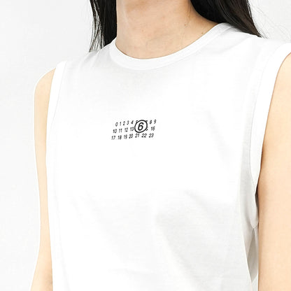 【SUMMER FINAL SALE】 MM6 Maison Margiela KIDS キッズ タンクトップ MM6T82U M60575 MM009 ホワイト M6100
