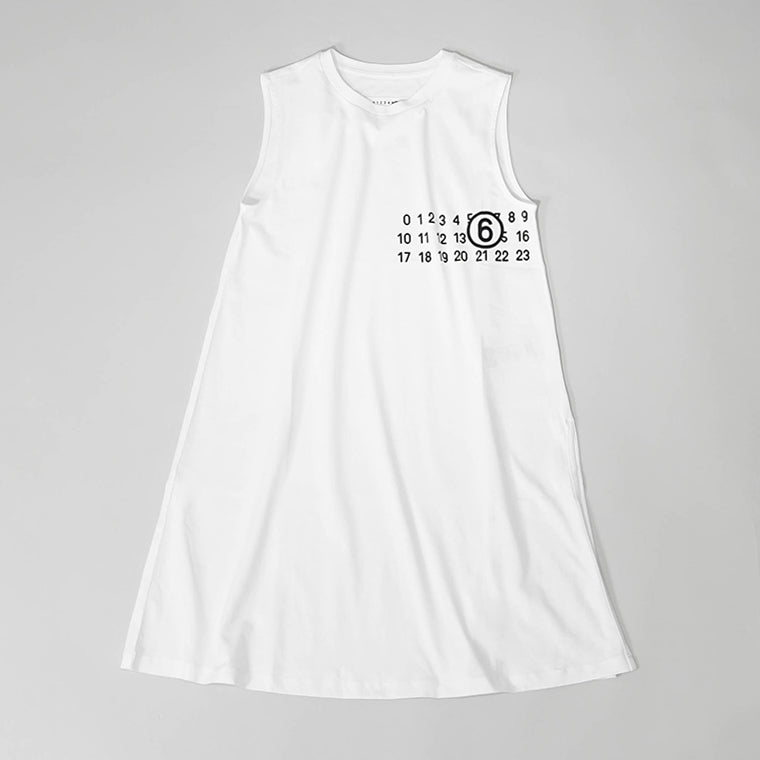 【SUMMER FINAL SALE】 MM6 Maison Margiela KIDS キッズ ワンピース MM6MCU6U M60780 MM04I ホワイト M6100