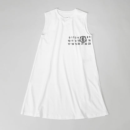 【SUMMER FINAL SALE】 MM6 Maison Margiela KIDS キッズ ワンピース MM6MCU6U M60780 MM04I ホワイト M6100