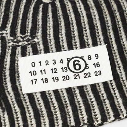 MM6 Maison Margiela KIDS キッズ ニットキャップ MM6F33U M60913 MM06K ブラック ホワイト系 M6C39