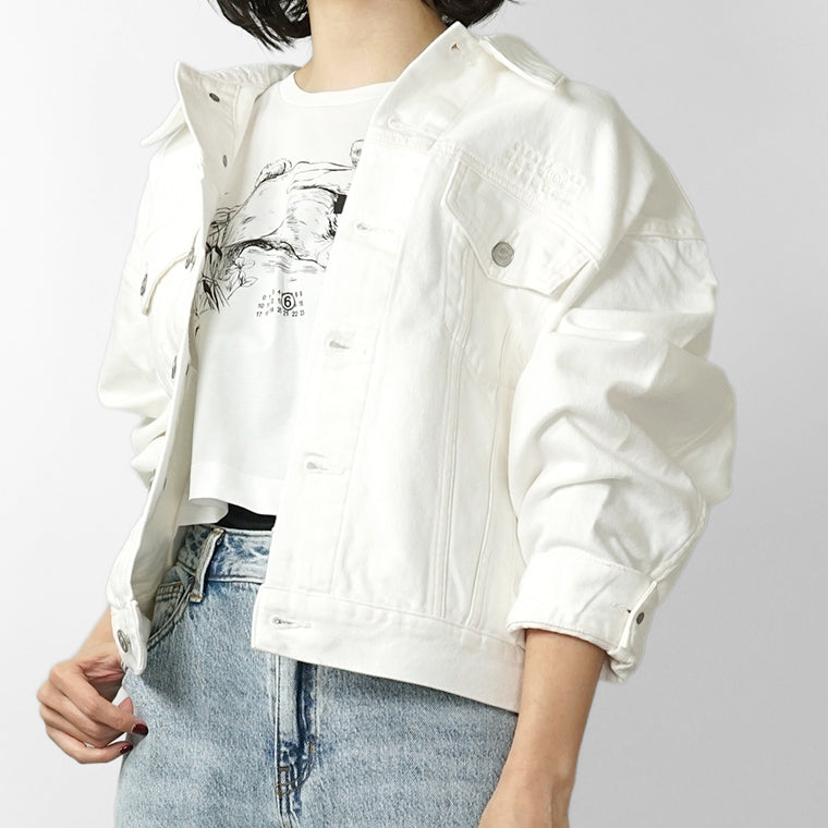 MM6 Maison Margiela KIDS キッズ デニムジャケット MM6J44BU M60922 MM06S ホワイト M6101