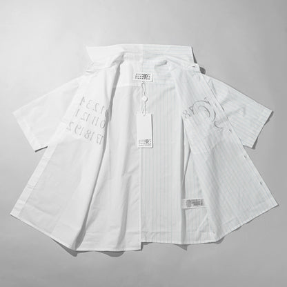 MM6 Maison Margiela KIDS キッズ シャツ MM6C37U M60947 MM07H ホワイト ブルー M6C44
