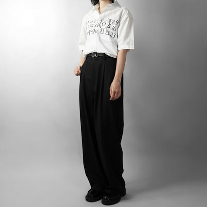MM6 Maison Margiela KIDS キッズ シャツ MM6C37U M60947 MM07H ホワイト ブルー M6C44