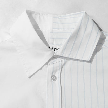 MM6 Maison Margiela KIDS キッズ シャツ MM6C37U M60947 MM07H ホワイト ブルー M6C44