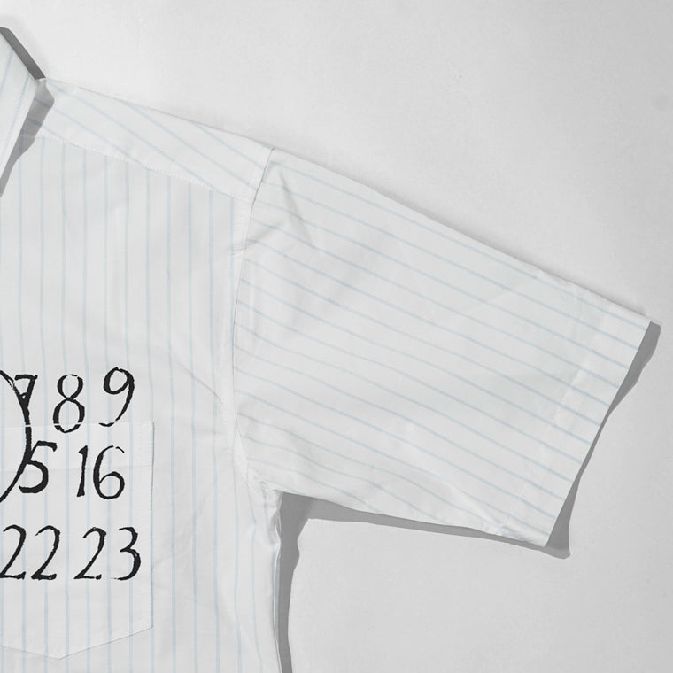 MM6 Maison Margiela KIDS キッズ シャツ MM6C37U M60947 MM07H ホワイト ブルー M6C44