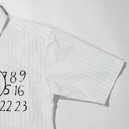 MM6 Maison Margiela KIDS キッズ シャツ MM6C37U M60947 MM07H ホワイト ブルー M6C44