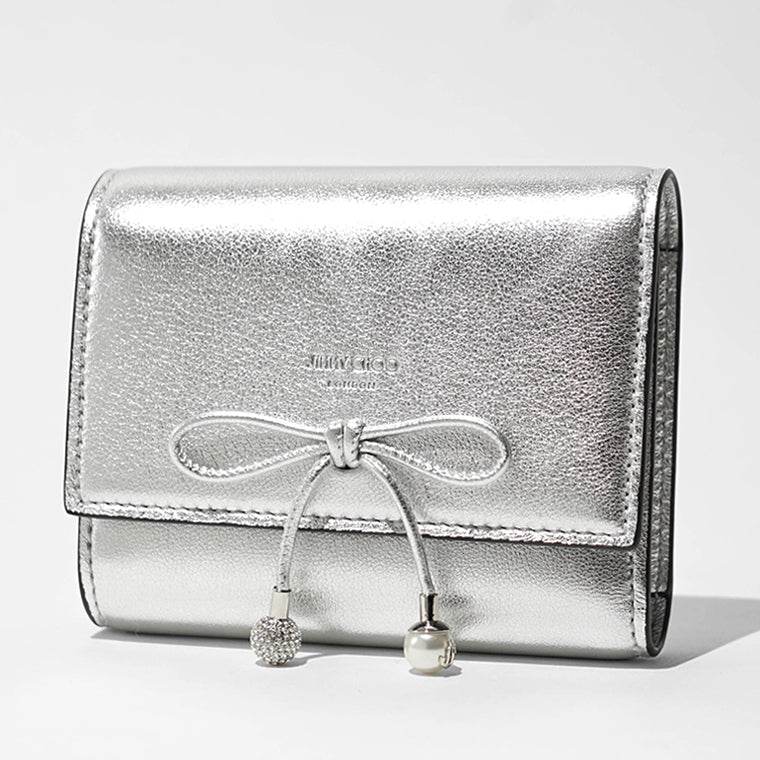 JIMMY CHOO レディース 3つ折り財布 MARINDA JIF シルバー SILVER