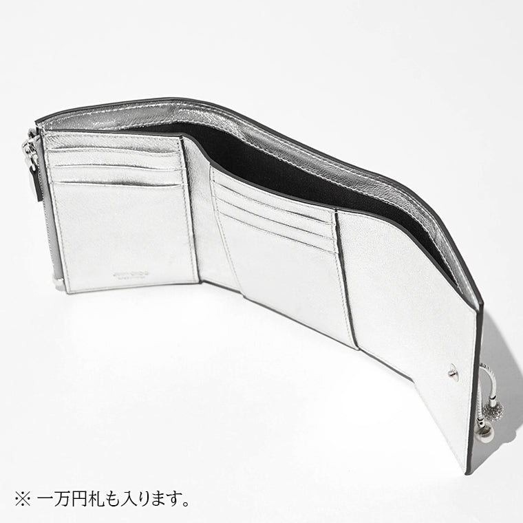 JIMMY CHOO レディース 3つ折り財布 MARINDA JIF シルバー SILVER