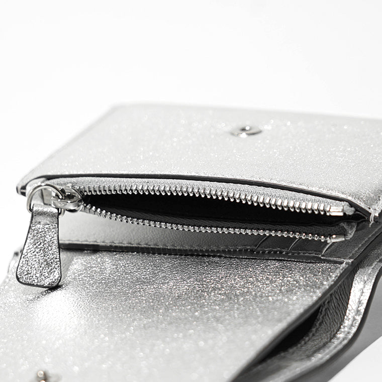 JIMMY CHOO レディース 3つ折り財布 MARINDA JIF シルバー SILVER