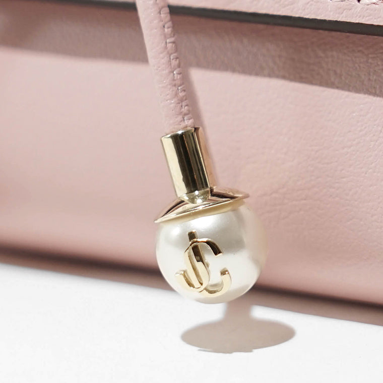 JIMMY CHOO レディース 3つ折り財布 MARINDA KHD ローズ ライトゴールド ROSE LIGHT GOLD