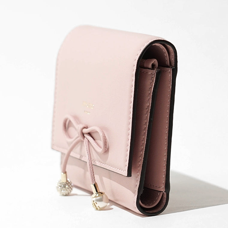 JIMMY CHOO レディース 3つ折り財布 MARINDA KHD ローズ ライトゴールド ROSE LIGHT GOLD