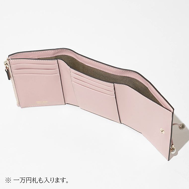 JIMMY CHOO レディース 3つ折り財布 MARINDA KHD ローズ ライトゴールド ROSE LIGHT GOLD
