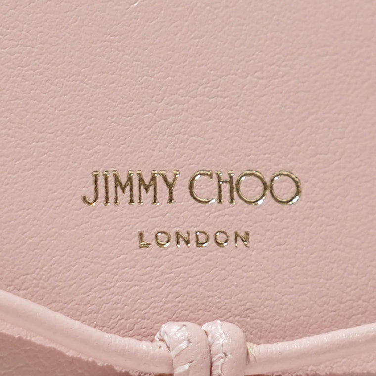 JIMMY CHOO レディース 3つ折り財布 MARINDA KHD ローズ ライトゴールド ROSE LIGHT GOLD