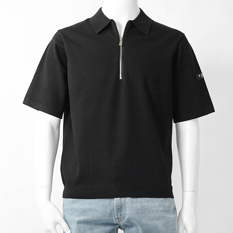 TATRAS メンズ ニットポロシャツ TEUCRO MCKZ0449053588 BLACK ブラック 001