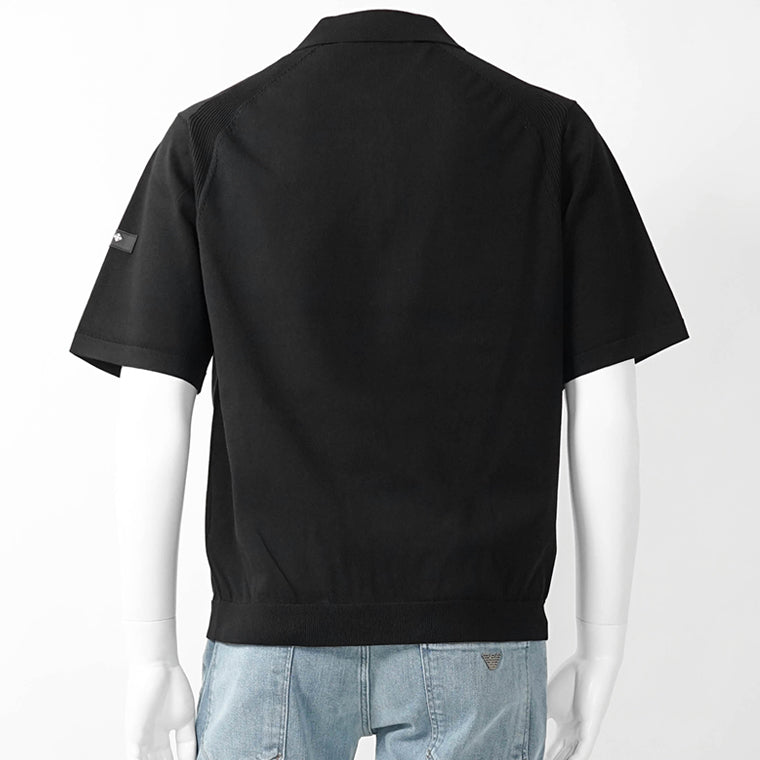 TATRAS メンズ ニットポロシャツ TEUCRO MCKZ0449053588 BLACK ブラック 001