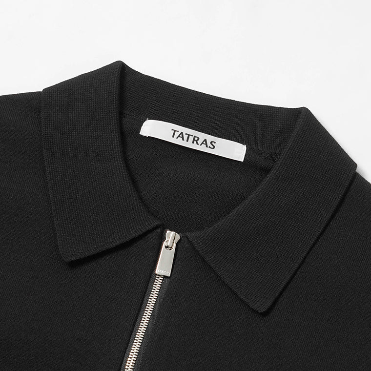TATRAS メンズ ニットポロシャツ TEUCRO MCKZ0449053588 BLACK ブラック 001