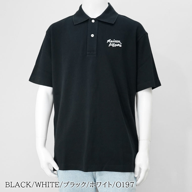 【SUMMER FINAL SALE】 MAISON KITSUNE メンズ ポロシャツ HANDWRITING COMFORT POLO MM00201 KJ7010 2カラー