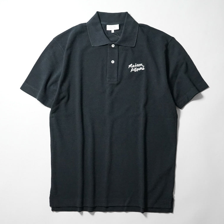 メゾンキツネ MAISON KITSUNE メンズ ポロシャツ ブラックホワイト
