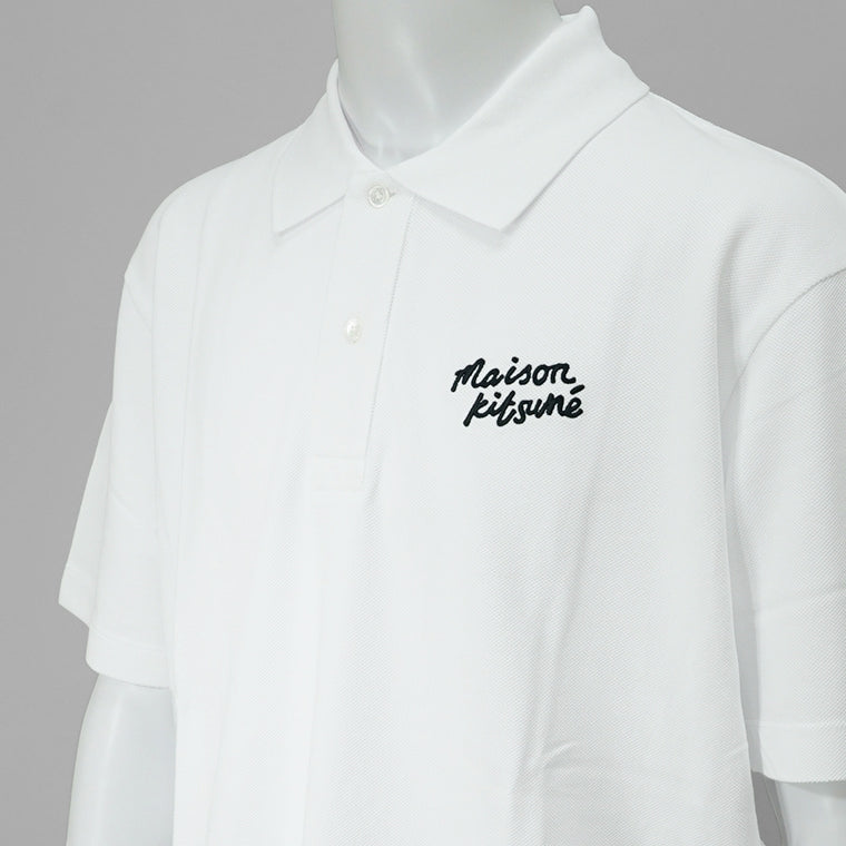 メゾンキツネ MAISON KITSUNE メンズ ポロシャツ ブラックホワイト