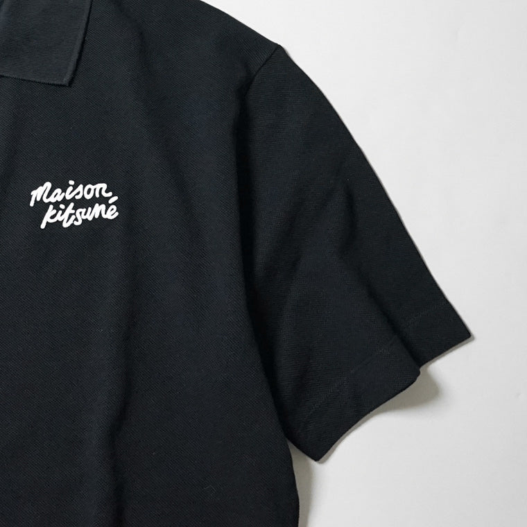 メゾンキツネ MAISON KITSUNE メンズ ポロシャツ ブラックホワイト