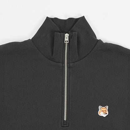 【2024AW CLEARANCE SALE】 MAISON KITSUNE メンズ スウェットシャツ FOX HEAD PATCH COMFORT HALF ZIP SWEATSHIRT MM00314 KM0001 2カラー