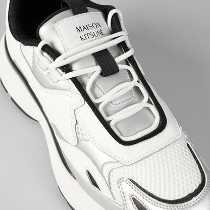 MAISON KITSUNE メンズ スニーカー SORA RUNNERS MM04803 LR0060 SILVER WHITE シルバー ホワイト 0371
