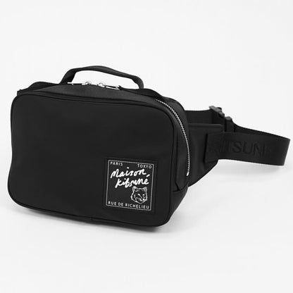 MAISON KITSUNE メンズ レディース ベルトバッグ THE TRAVELLER BUMBAG MM05162 WQ1001 BLACK ブラック P199