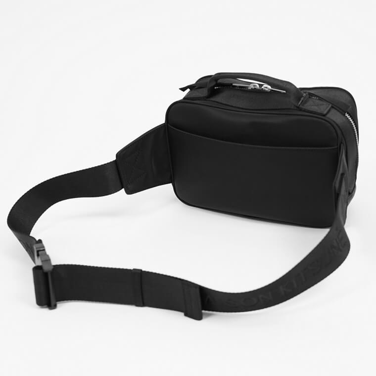 MAISON KITSUNE メンズ レディース ベルトバッグ THE TRAVELLER BUMBAG MM05162 WQ1001 BLACK ブラック P199