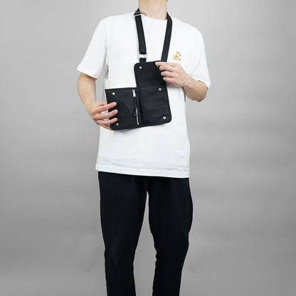 MAISON KITSUNE メンズ レディース ネックポーチ THE TRAVELLER NECK POUCH MM05362 WQ1001 BLACK ブラック P199