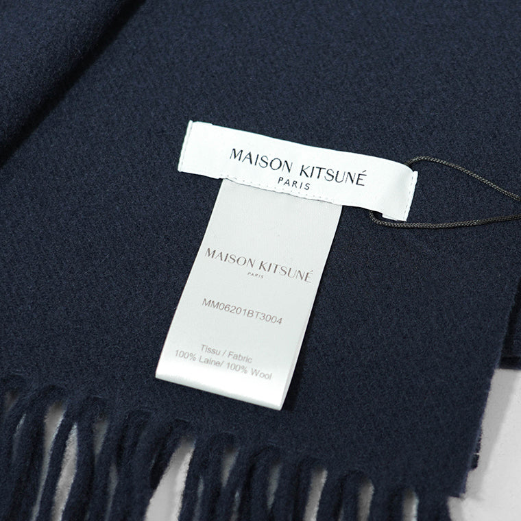 メゾンキツネ MAISON KITSUNE メンズ レディース マフラー ネイビー