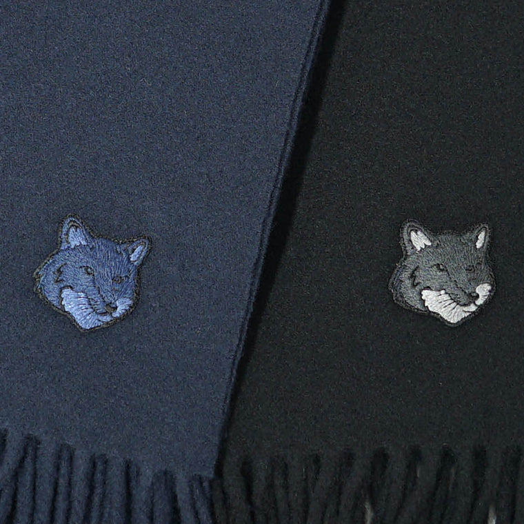 MAISON KITSUNE メンズ レディース マフラー BOLD FOX HEAD SCARF MM06201 BT3004 2カラー