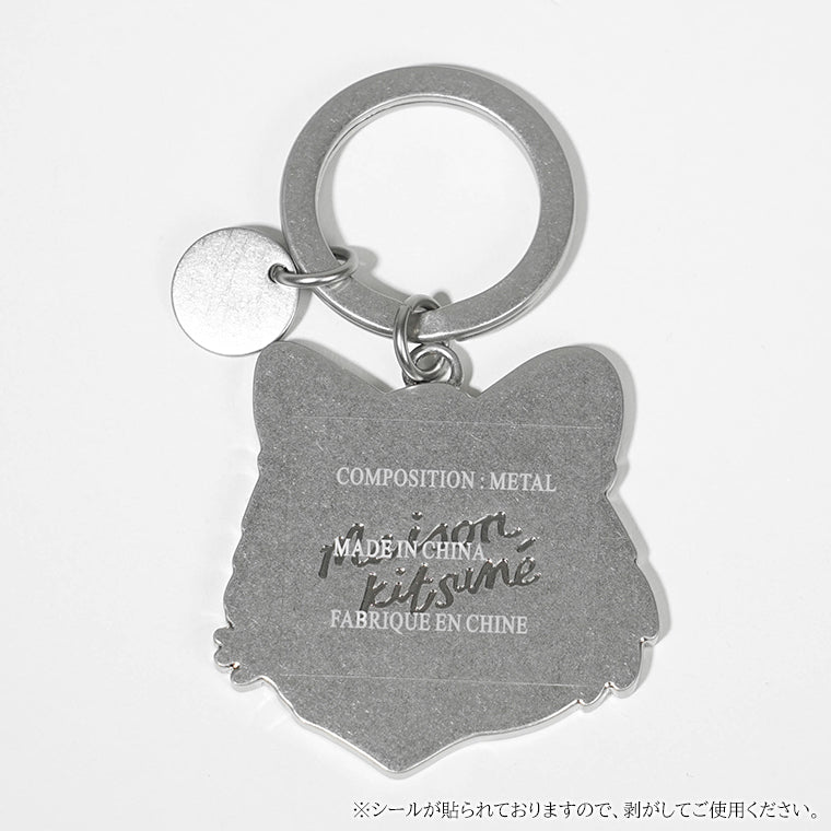 MAISON KITSUNE メンズ レディース キーリング BOLD FOX HEAD KEYRING MM06904 AM1002 BAY LEAF 0079
