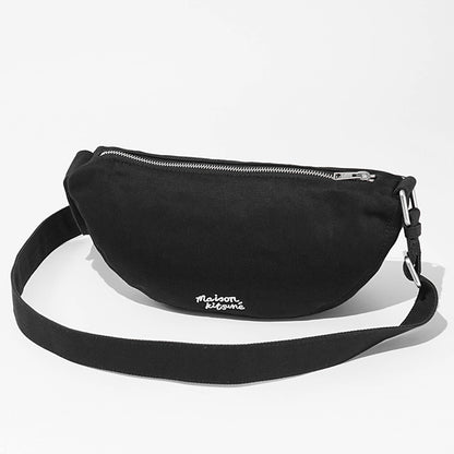 MAISON KITSUNE メンズ レディース ショルダーバッグ DOUBLE FOX HEAD BUMBAG MRUBT20 WW0096 ANTHRACITE P190