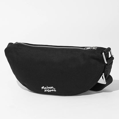 MAISON KITSUNE メンズ レディース ショルダーバッグ DOUBLE FOX HEAD BUMBAG MRUBT20 WW0096 ANTHRACITE P190