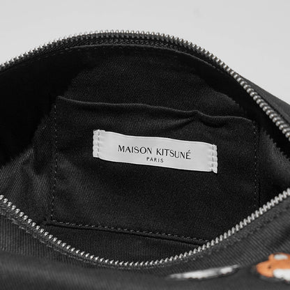 MAISON KITSUNE メンズ レディース ショルダーバッグ DOUBLE FOX HEAD BUMBAG MRUBT20 WW0096 ANTHRACITE P190