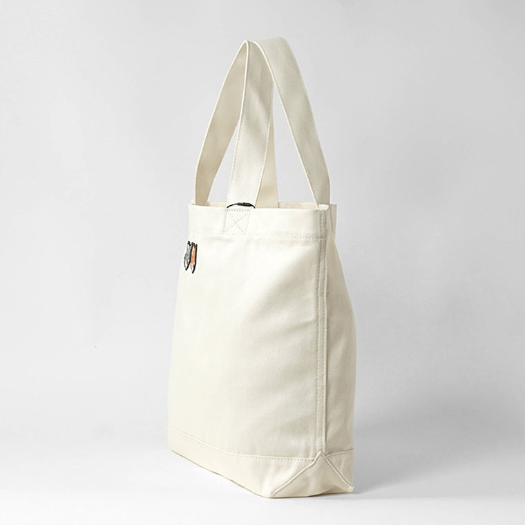 MAISON KITSUNE メンズ レディース トートバッグ DOUBLE FOX HEAD TOTE MRUBT23 WW0096 ECRU アイボリー P700
