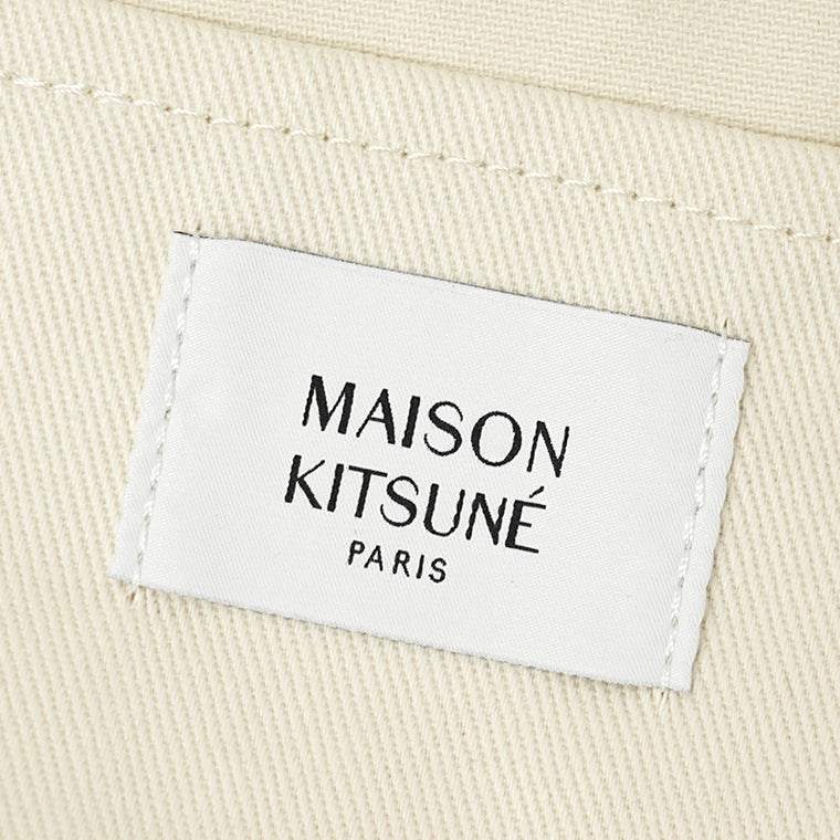 MAISON KITSUNE メンズ レディース トートバッグ DOUBLE FOX HEAD TOTE MRUBT23 WW0096 ECRU アイボリー P700